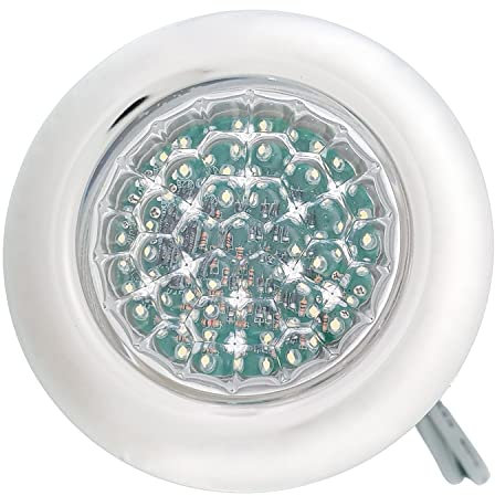 Luce LED LED per doccia e vasca da bagno a vapore, in acciaio inox, colore: bianco