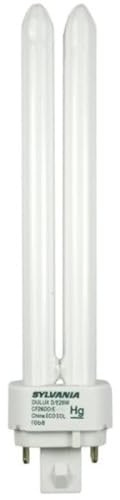 Sylvania 20669 (4-Pack) CF26DD/E/841/ECO 26-Watt Double Tube Compact Fluorescent Light Bulb, 4100K, 1710 Lumens, 82 CRI, T4 Shape, 4-Pin G24q-3 Base