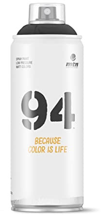 Montana Colors MTN 94 Negro, Spray pintura mate, 400ml