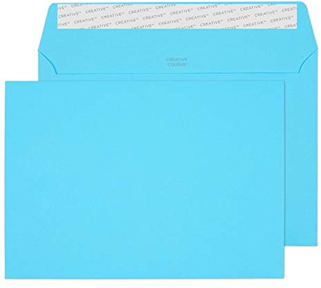 Blake Creative Colour C5 162 x 229 mm 120 gsm Peel and Seal Wallet Envelopes (45309) Cocktail Blue - Pack of 25