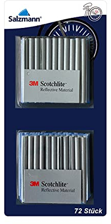 Salzmann Speichenreflektoren mit 3M Scotchlite - 72er Packung für alle Standard-Rundspeichen