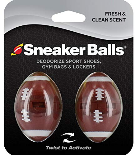 Sof Sole Sneaker Ball Shoe Odor Eliminator & Remover - Fresh, Clean Scent Blocks Odors - Twist-to-Activate - Compact & Durable - Fun, Colorful Designs - Ideal for Shoes, Gym Bags, Lockers, Football, 2