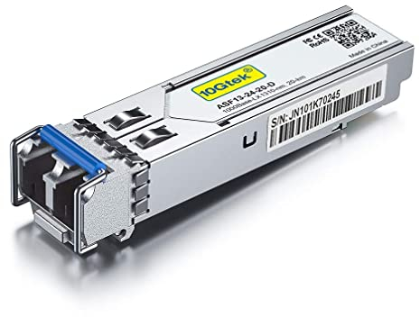 1G SFP LX Singlemode Mini Gbic Modul, 1000Base-LX LC Transceiver Kompatibel für Cisco GLC-LH-SMD, Meraki MA-SFP-1GB-LX10, Ubiquiti UniFi, Mikrotik, Netgear, D-Link, TP-Link, Zyxel, Open Switch