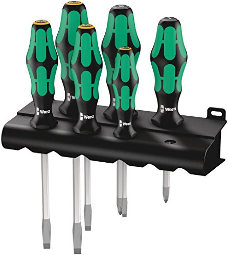 Wera 334 SK/6 Schraubendrehersatz Kraftform Plus Lasertip und Rack, 6-teilig, 05007680001