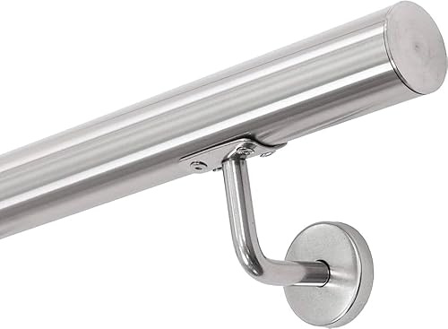 CORRIMANO IN ACCIAIO INOX AISI 304 Ø42.4MM BASIC COMPLETO DI ACCESSORI - 4000 mm.