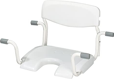 Seggiolino Vasca da Bagno - Invacare Alize H3160 - Sedia Bagno per Anziani e Disabili - Sedile Sospeso - Schienale e Foro Igienico Integrato - Bianco