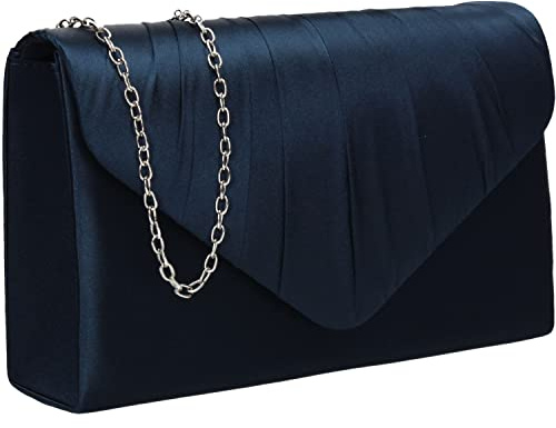 SwankySwans Damen Chantel Clutch Bag, navy, Medium