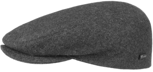 Lipodo Sport platt keps olivgrön för män och kvinnor | Platt keps med topp i storlekar XS 53 cm - XXL 62 cm sportig spetsig keps | Höst vinter, Antracit, 6 1/2