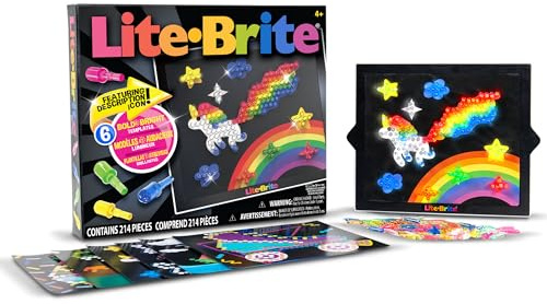Lite-Brite | Ultimate Classic | Light Up Drawing Board, LED Board with Colours, Light Up Toys for Creative Play, Glow Art Neon Effect Drawing Board, Light Toys for Kids Ages 4+, Packaging May Vary