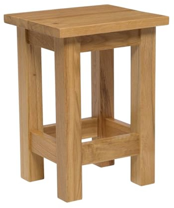 Hallowood Furniture Waverly Oak Small Occasional Table in Light Oak Finish, Compact Solid Wooden Side, Lamp or Coffee Table for Living Room, Bedside or Lounge