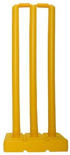 ND Sports Cricket Set, Plastic Cricket Bat, 3 Cricket Stumps with Base