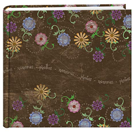 Pioneer Photo Albums 200 Pocket Printed Aged Floral Design Photo Album for 4 by 6-Inch Prints-Brown