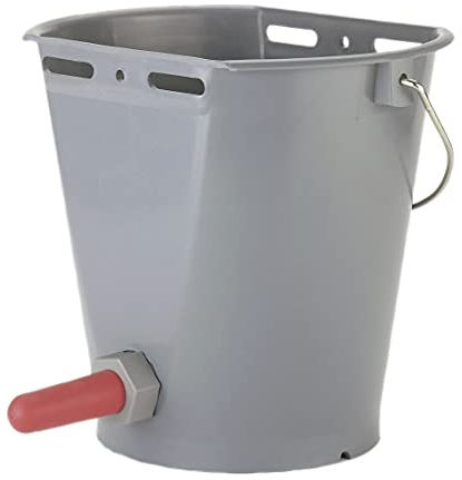 Kerbl Kälber Tränkeeimer mit Saugventil (Tränkeeimer für Rinder, komplett mit Super-Sauger und Schraubventil, Inhalt 8 Liter) 144