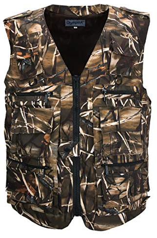 LUSI MADAM Men's Multi-Pockets Travel Hunting Photography Fishing Vest 2X-Large Brown