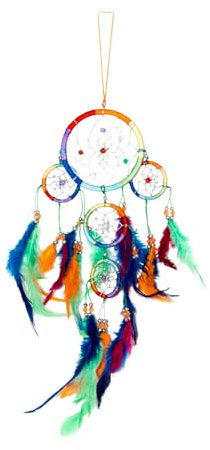 40cm x 9cm Dreamcatcher Traumfänger Neon Bunt Glitzer Gute Träume