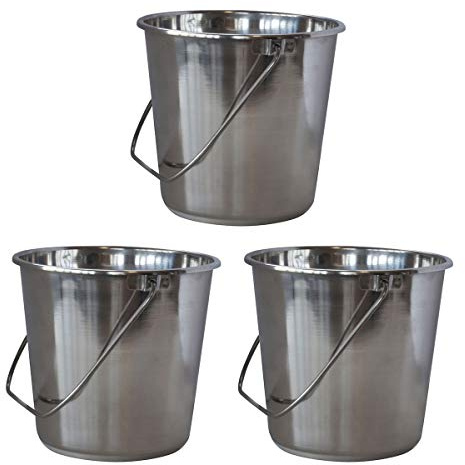 SSB528SET Xlarge Stainless Steel Bucket Set – 3Piece