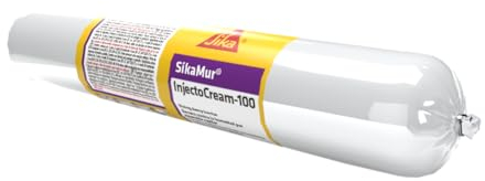 Sika SikaMur InjectoCream-100 – Cours anti-humidité injectable – à base de silane – Traitement anti-humidité – Prêt à l'emploi – 560ml