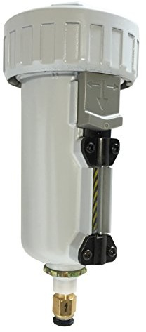 PneumaticPlus SAD402-N04D-MEP Compressed Air, External Water Trap Valve with Automatic Drain 1/2 NPT - Metal Bowl Sight Glass, 10 Micron