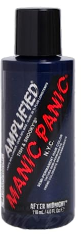 Manic Panic After Midnight Amplified Creme, tinta semipermanente blu vegana e cruelty-free per capelli, 118 ml