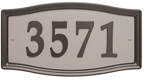 Whitehall Products Easy Street Address Sign Plaque, Bronze