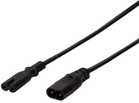 LogiLink CP129 Stromkabel Verlängerung, 2m schwarz