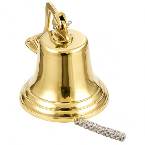 Nagina International 11 Brass Ship Bell Polished Nautical - Jumbo Bells