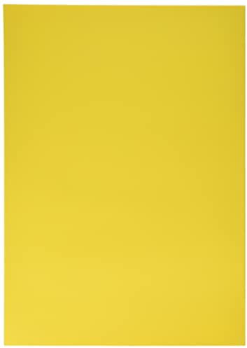 folia 6315 - Tonpapier goldgelb, DIN A3, 130 g/qm, 50 Blatt - zum Basteln und kreativen Gestalten von Karten, Fensterbildern und für Scrapbooking