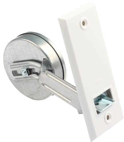 ROLLLRA | Gurtwickler Gurtroller Rollladenwickler Gurtbandwickler inkl. Abdeckplatte | Lochabstand 105mm bis 5m Gurt (für 20-24mm Gurtband) - Unterputz Einlassgurtwickler