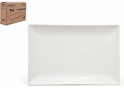 Elite 41679 Fuente Rectangular, Ivory Brillo, 30 x 20 cm