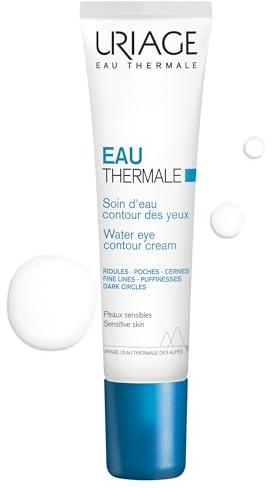 Uriage Eau Thermale Crème d'Eau Contour des Yeux à Acide Hyaluronique I Réduit visiblement les ridules, poches et cernes. Ultra-rafraîchissante I Non parfumée I Testée sous contrôle ophtalmologique
