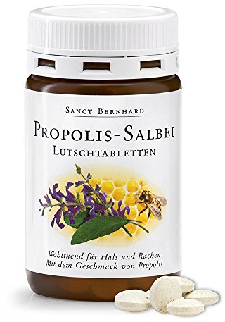Sanct Bernhard Propolis Lutschtabletten | Mit Salbei & Vitamin C | Bei Heiserkeit | 150 Tabletten