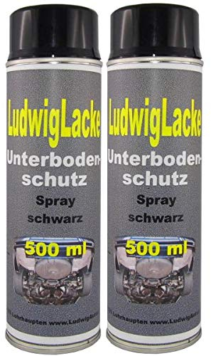 2 x 500 ml Spray Profi Unterbodenschutz schwarz überlackierbar