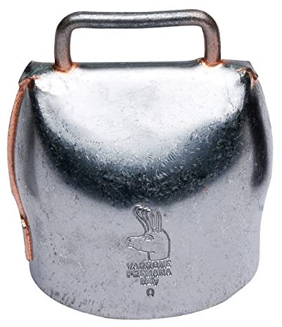 JANUEL - Sonnaillon Cloche Chamonix Acier Artisanal France N° 0 - Hauteur 46mm, Argent