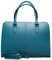 Su.B Borsa per Laptop 15,6 Pollici – Compatibile con 15 e 14, Cinghia Trolley, Pelle Spaccata, Made in Italy, Tracolla - Turchese