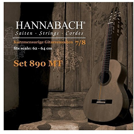 Hannabach Corde per chitarra classica Serie 890 MT per 7/8 chitarra per bambini Mensur: 62-64cm - Mi1 - 8901MT 7/8