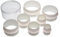 KitchenCraft Keksausstecher Set mit Sieben Ausstechern, Geeignet für jede Art von Gebäck, Runde Cookie Cutter, Spülmaschinensicher, Weiß