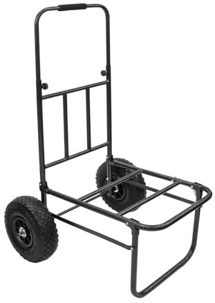 BAT-Tackle TX Tele Trolley - Gartenwagen - Schwarz - Metall - 40kg Zuladung - 25cm Luftreifen