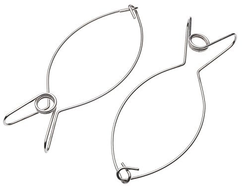 Küchenprofi 0924012806 Rouladenklammern, 6er Set, Edelstahl, silber, 2 x 8 x 12,5 cm