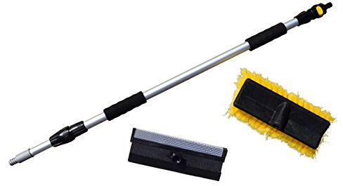 YACHTICON Waschbürsten Set Nr. 1 - Alu Teleskop Waschbürste 90-175 cm