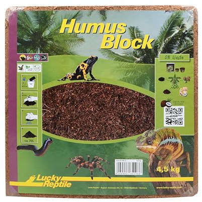 Lucky Reptile humus block 4,5 kg, terrariehumus för terraridjur och andra husdjur