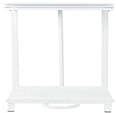 Jantex Support de sac en acier, blanc, couvercle hygiénique à pédale, 880 (H) x 430 (L) x 330 (P) mm, L548