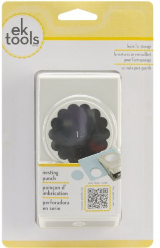 EK Tools Troquel Círculo Festoneado, Plástico y Metal, Gris, 3.58x12.01x19.46 cm