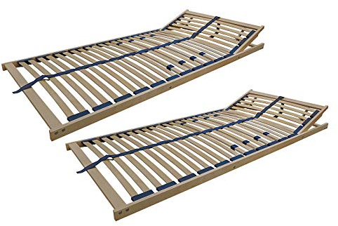 Erst-Holz 70.32-09 FV DP Federholzrahmen Lattenrost 90x200 cm Kopfteil verstellbar - Doppelpack