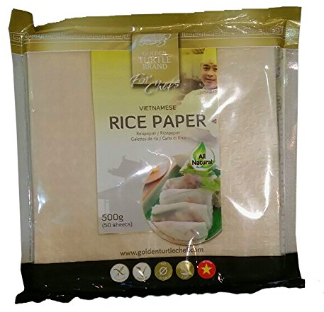 Fogli di riso quadrati 19cm per involtini primavera 50 fogli 500g