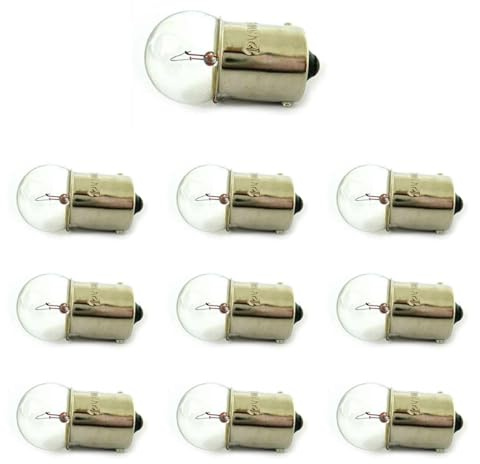 CARALL 10 Pezzi Lampadine Alogene 24V Per Camion (G18,5 BA15S 24V 10W R10W)