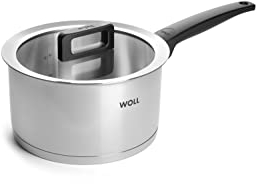 Woll Concept Stieltopf mit Deckel - Induktiv -, Ø 20 cm, 11 cm hoch, 3,4l - Geeignet für alle Herdarten, Edelstahl, backofenfest bis zu 200°, silber