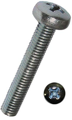 Dresselhaus Linsenschrauben 4,8 mit Kreuzschlitz H, M 5 x 16 mm, 100 Stück, galvanisch verzinkt