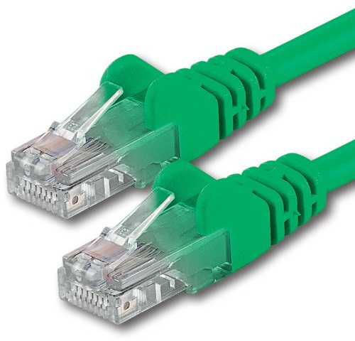 1aTTack.de 1m CAT.6 CAT6 Câble réseau Ethernet LAN 1000 Mbit/s - vert | Câble patch Internet Cat 6, câble LAN réseau, pour switch, routeur, modem et panneau de brassage