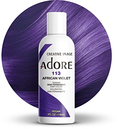 Adore tinta semipermanente brillante per capelli, 113 viola (African Violet)