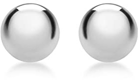 CARISSIMA Damen 5 mm Ball Ohrstecker 18k (750) Weißgold